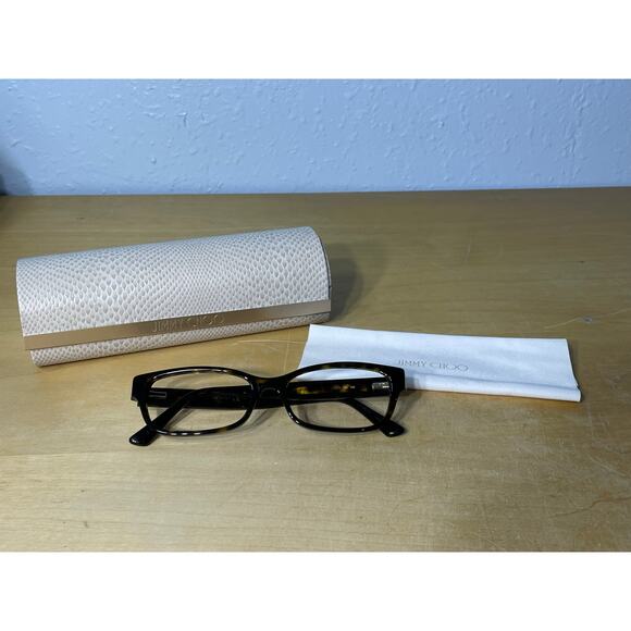 Jimmy Choo Accessories - Jimmy Choo Eyeglass Frames Havanna Tortoise Shell & Case Preppy Frames Only